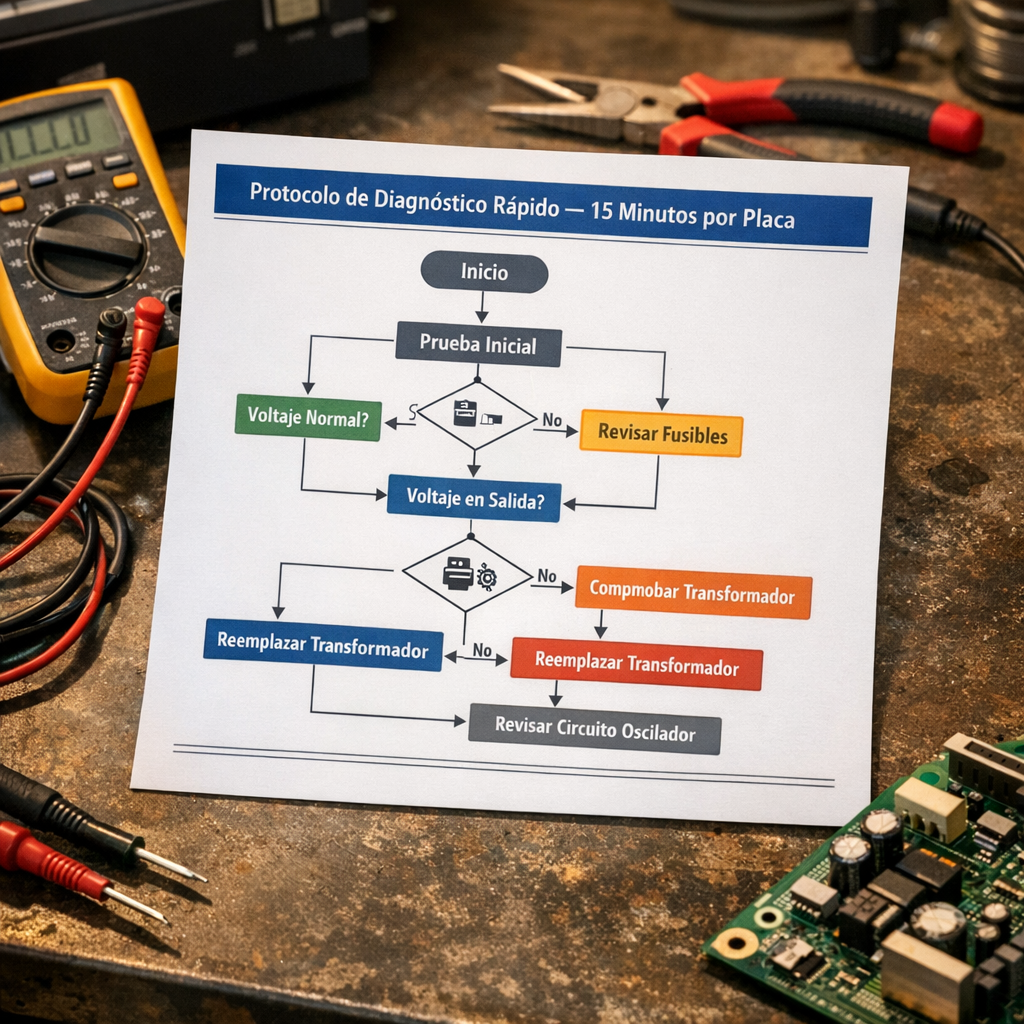 Protocolo de Diagnóstico Rápido — 15 Minutos por Placa